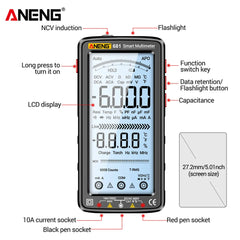 ANENG 681 Rechargeable Digital Multimeter with Non-Contact Voltage Tester