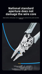 8.5-Inch Heavy Duty Wire Stripper, Cutter & Crimper Pliers