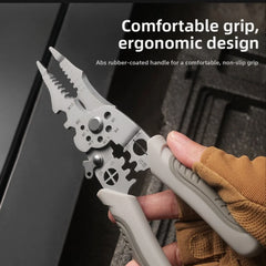 8.5-Inch Heavy Duty Wire Stripper, Cutter & Crimper Pliers