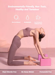Premium Yoga Blocks – Foam Brick for Pilates, Stretching & Leg Toning