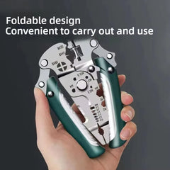 Folding Wire Stripper, Cutter & Crimper Pliers